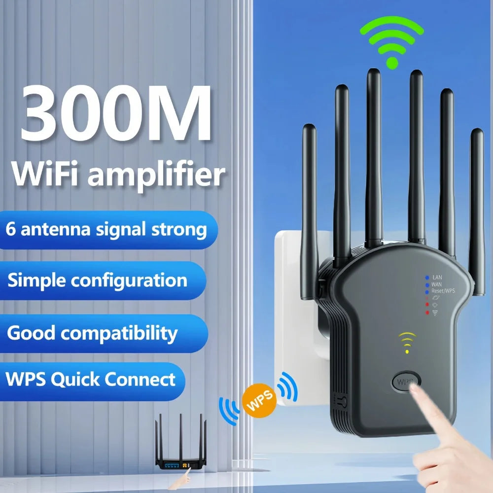 WiFiBoost: Powerful 1200Mbps Dual Band Repeater – Say Goodbye to Dead Zones!