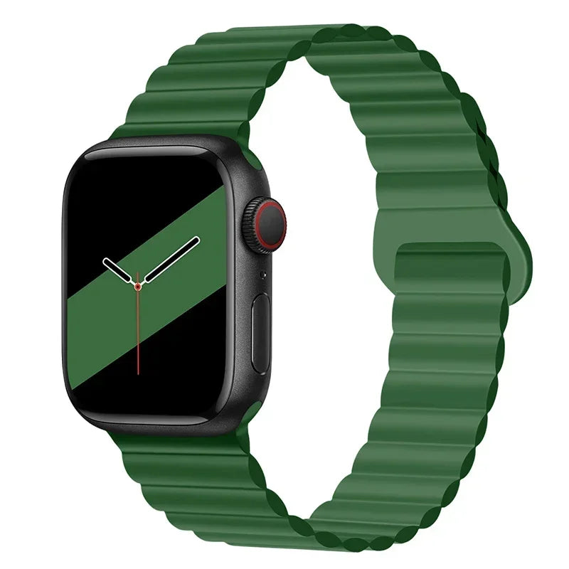 Magnetic Strap For Apple Watch Bands 45mm 38mm 49mm 40mm 42mm 41mm Silicone Sport Bracelet iWatch Series ultra 9 6 5 7 8 se 44mm - Surpriseshopper.com