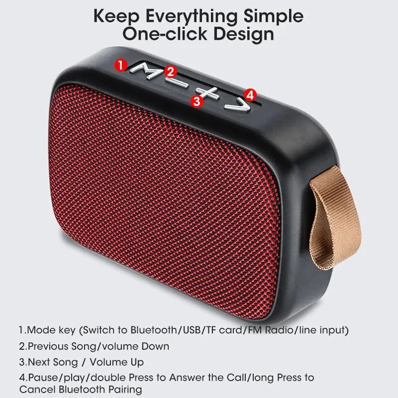 New Wireless Bluetooth Speaker Outdoor Portable Subwoofer Mini Speaker Home Cloth Card Speaker - Surpriseshopper.com