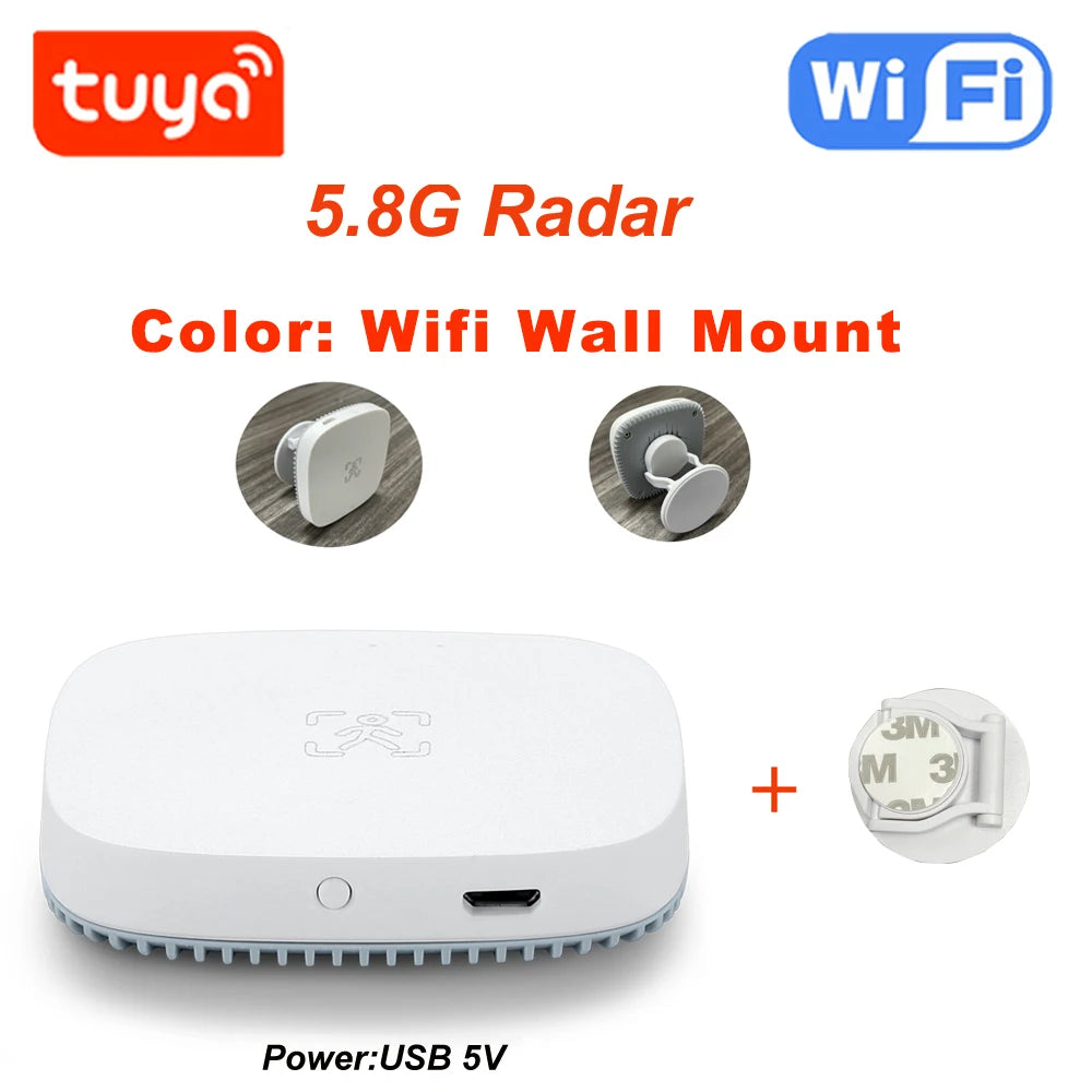 Tuya WiFi /Zigbee Human Presence Detector Smart Human Body PIR Sensor Radar Detector Microwave Motion Sensors