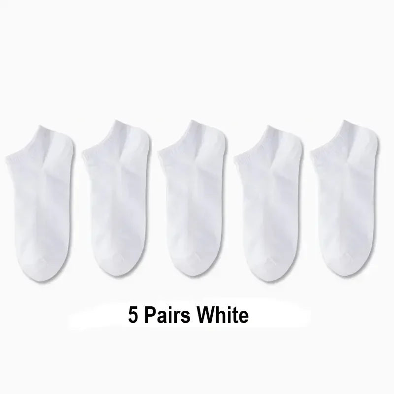 5/10 /20/30 Pairs Unisex Casual Plain Color Boat Socks Thin Breathable Comfy Anti Odor Sweat-absorbing Ankle Socks For Men Women - Surpriseshopper.com