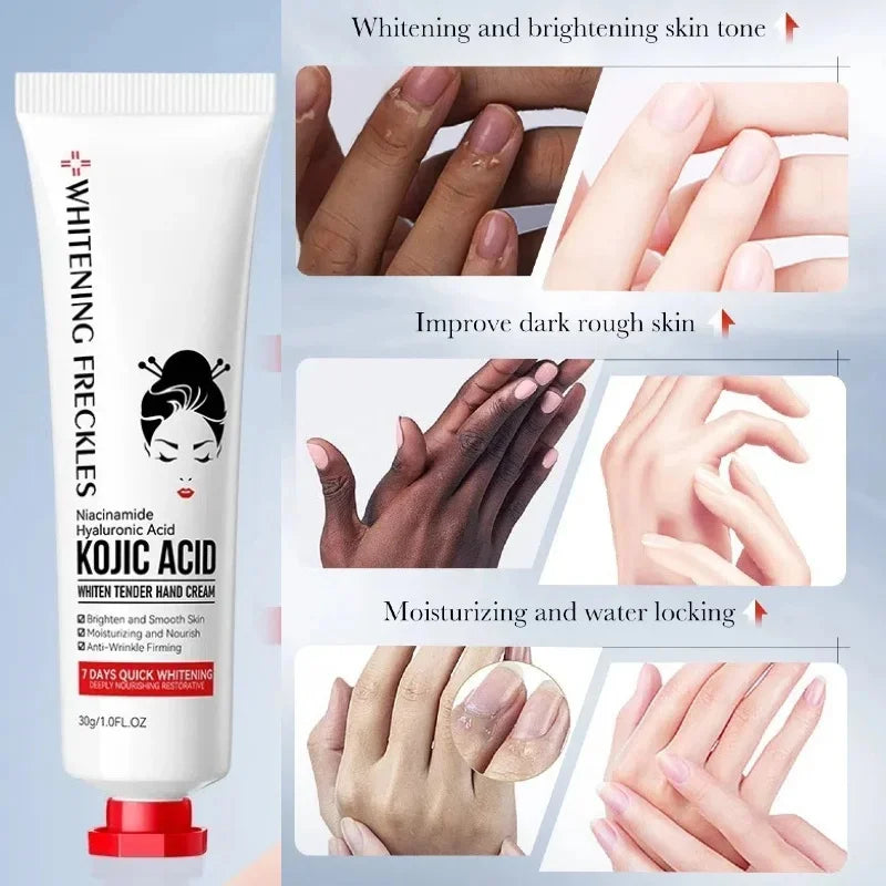 SADOER Kojic Acid Hand Cream MoisturizingAnti-chappingNourishingBrighteningHydrating Hand Creams Beauty Hands Skin Care Products - Surpriseshopper.com