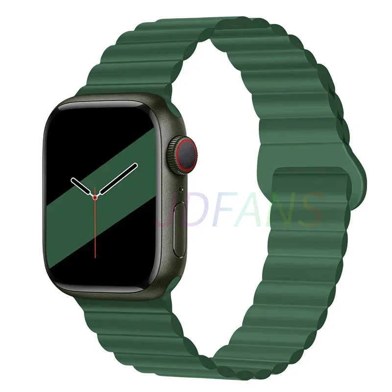 Magnetic Strap For Apple Watch Bands 45mm 38mm 49mm 40mm 42mm 41mm Silicone Sport Bracelet iWatch Series ultra 9 6 5 7 8 se 44mm - Surpriseshopper.com