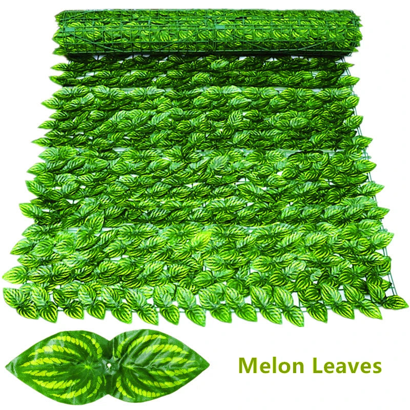 Artificial Leaf Fence Panels 4/3/2/1m Long  Faux Ivy Hedge Fake Leaves Privacy Fence  Garden Fence Balcony Terrace Patio Screen