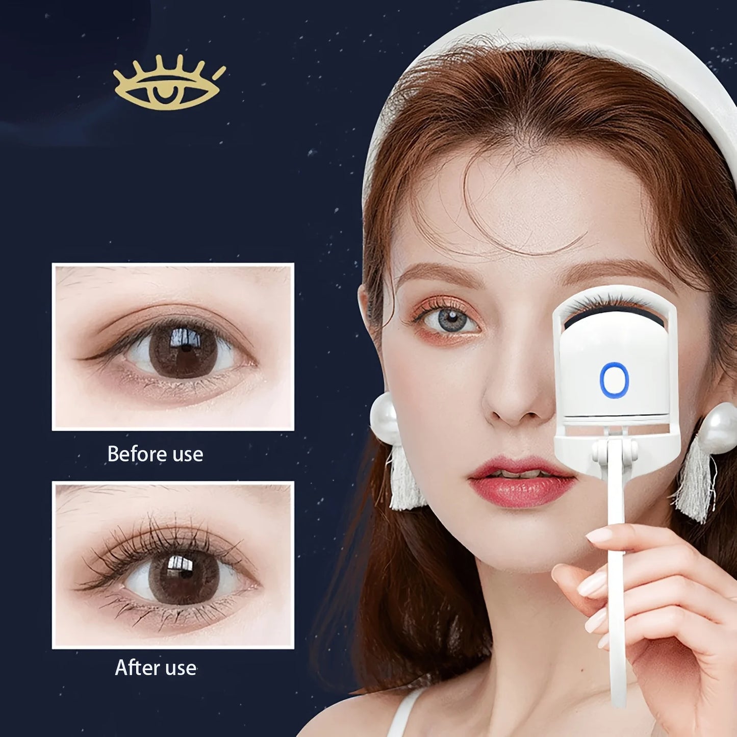 1 electric eyelash curler, eyelash curler curling device, long-lasting curling, portable for travel and makeup on the go - Surpriseshopper.com