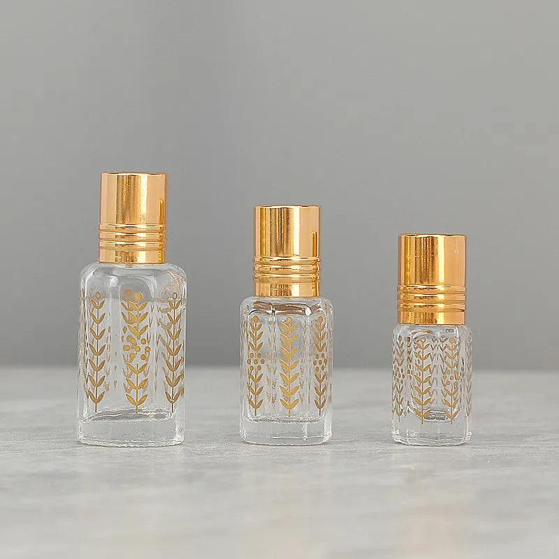 3ml 6ml Glass Roll on Bottle Mini Essential Oil Container Portable Sample Lip Oil Roller Bottle Empty Refillable Perfume Bottles