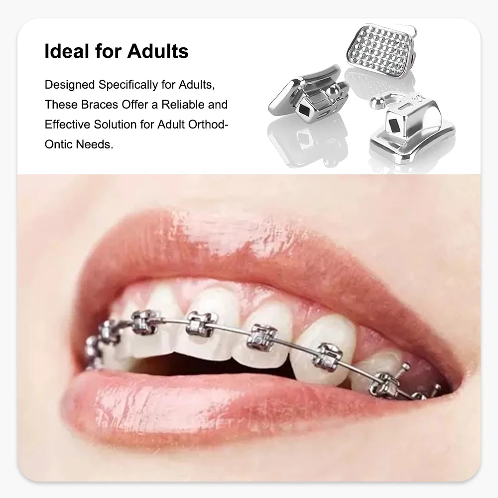 80Pcs/ 20Sets Dental Orthodontic Bondable Buccal Tubes Monoblock Single Non-Convertible Roth MBT 0.022 Dentistry Instrument