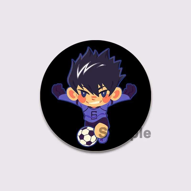 BLUE LOCK Anime Brooches Meguru Bachira/Yoichi Isagi/Hyouma Chigiri/Rensuke Kunigami Cartoon Badge Jacket Jeans Lapel Pins Gift Surpriseshopper.com