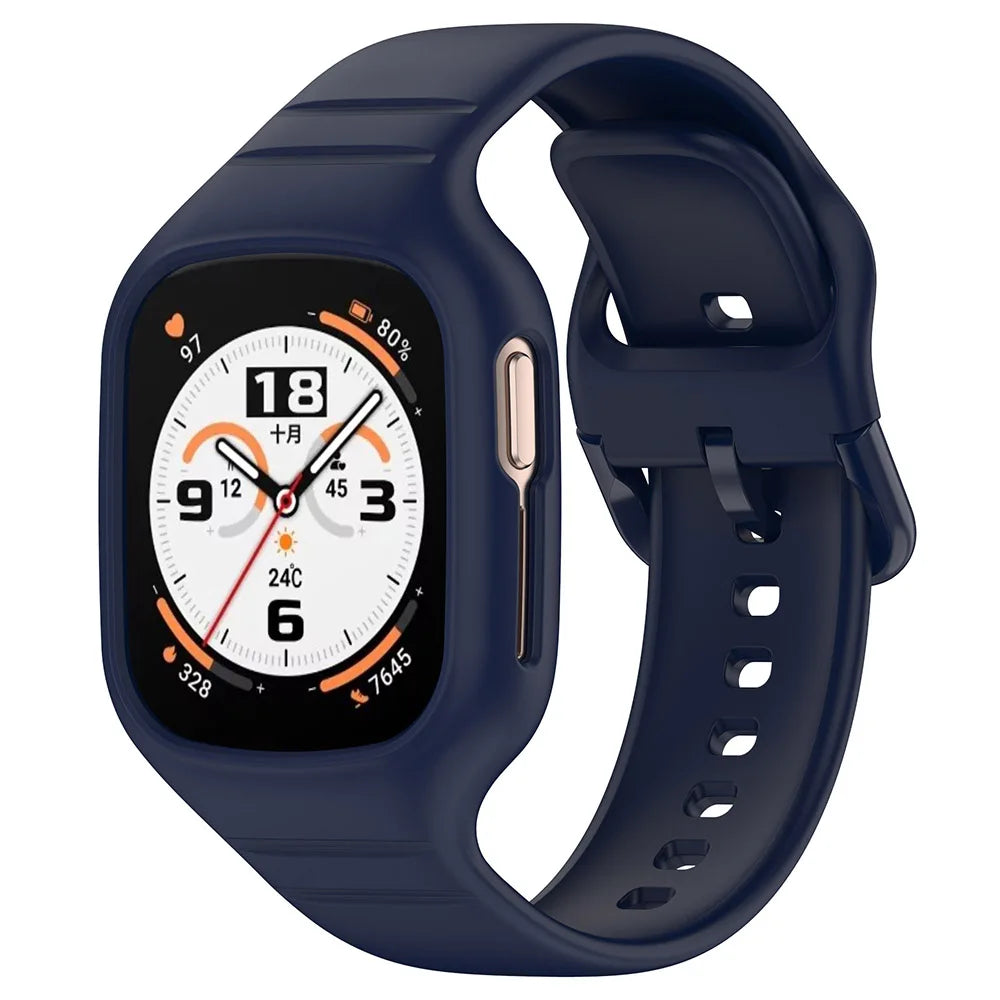 Integrated Band + Case For Honor Watch 4 Silicone Watchband Strap