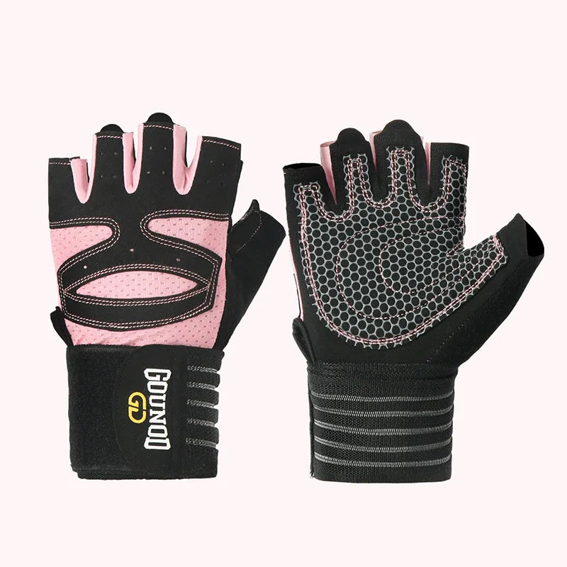 GOUNOD: Breathable Anti-Slip Weightlifting Gloves with Wristband Support