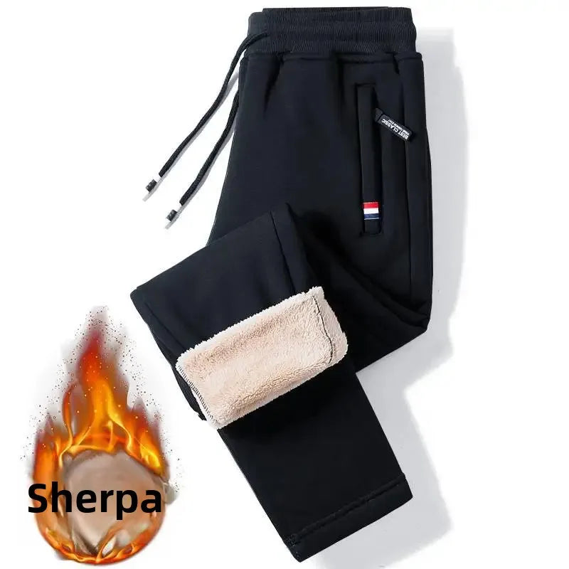 Trendy Wear-Resistant Sheep Velvet Pants For Men Casual Korean Style Slim Fit Autumn/Winter Loose Fit Trousers