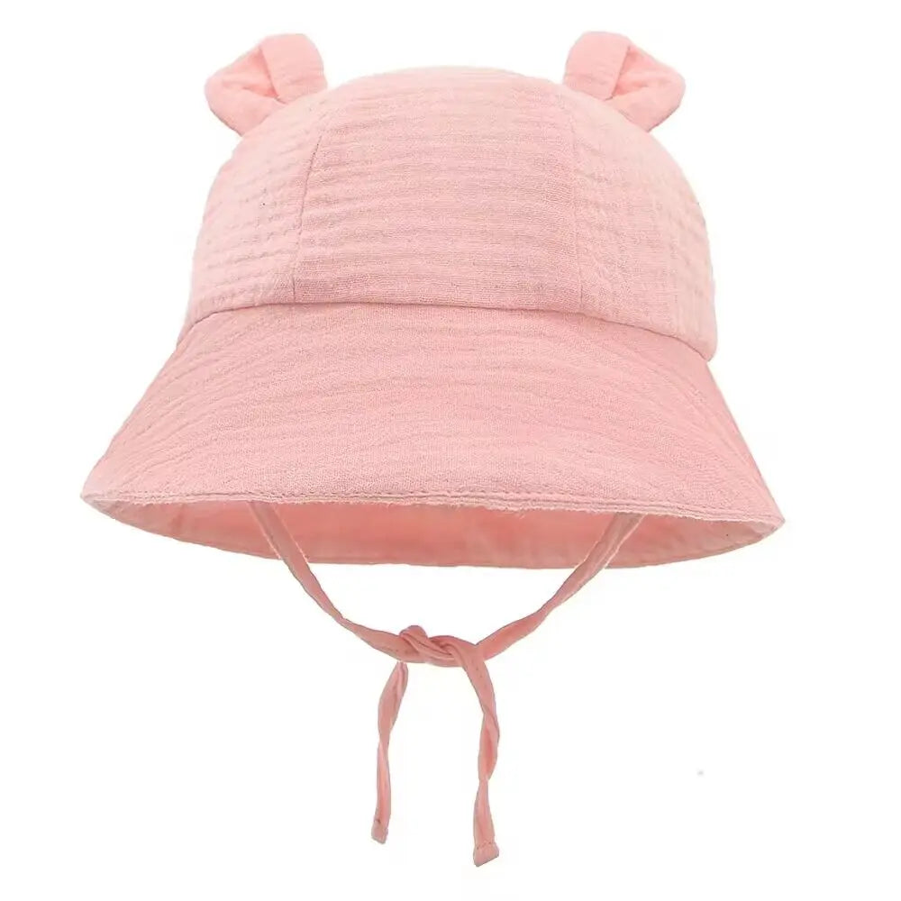 1pc TinyTrekker: Kids' Soft Cotton Adventure Bucket Hat