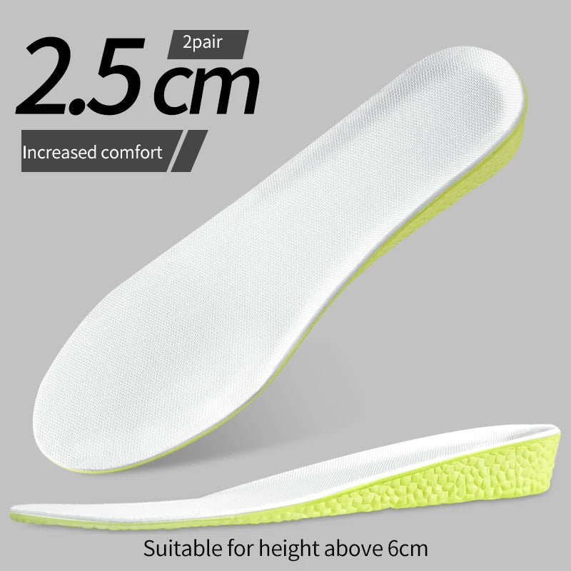 1.5-3.5 cm HeightBoost Pro: Adjustable Memory Foam Height Increase Insoles