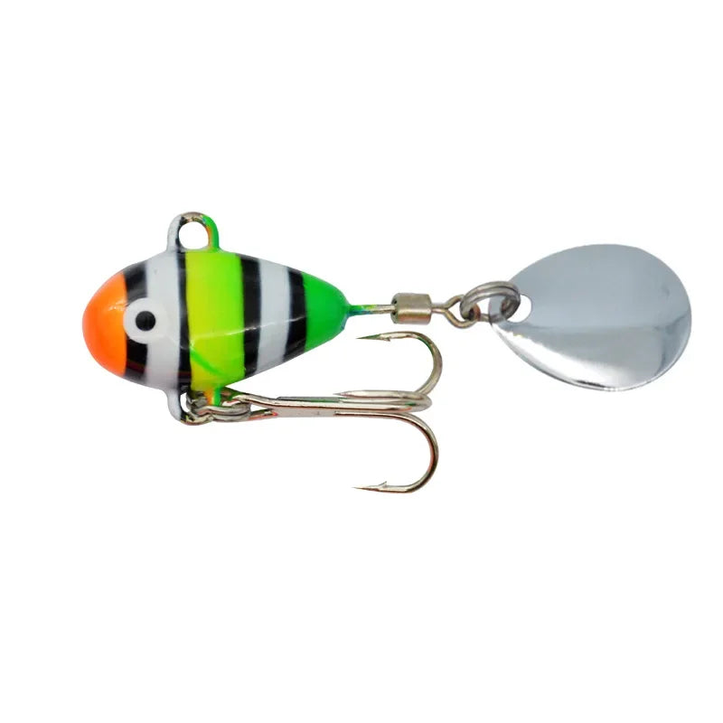 ALASICKA 1PCS VibeMaster: 10g Mini Metal Fishing Lure with Spoon Sinking Bait