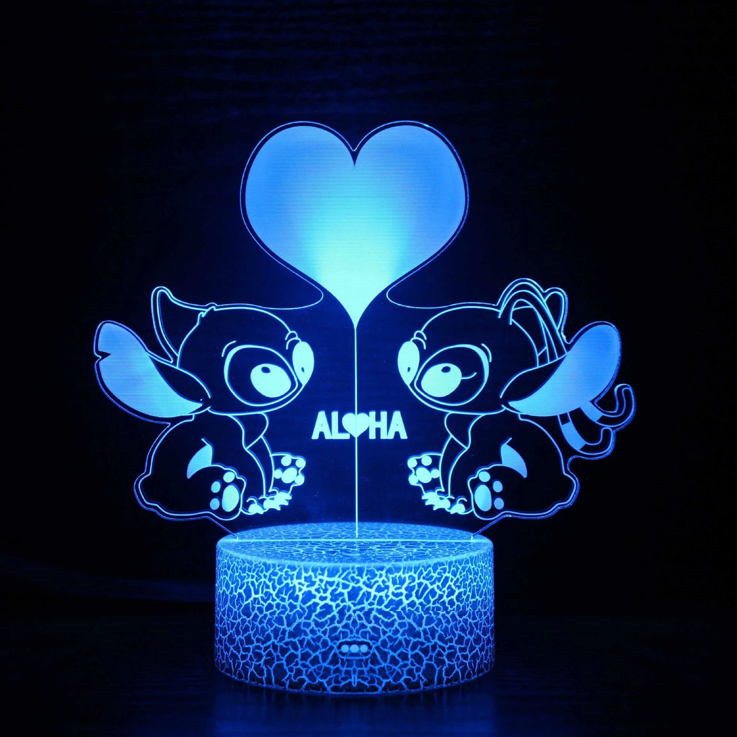 3D Illusion Stitch Night Light with Remote Control and Smart Touch Room Decor Lamp Birthday Valentine's Day Christmas Gifts