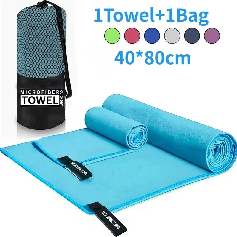 Quick-Drying Sports Towel 40x80CM Blue Grey Green Orange Swimming Gym Fitness Camping Running Beach Washcloth Towels - Surpriseshopper.com