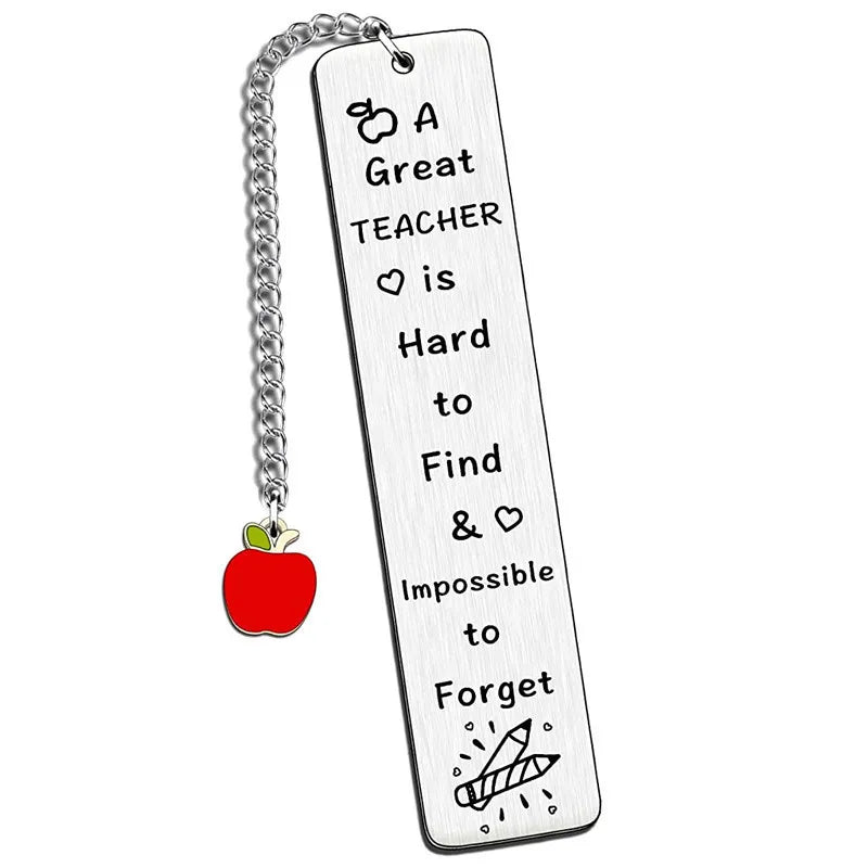 Stainless Steel Bookmark Graduation Season Gift Laser Engraving Thank You Teacher's Day Commemorative Gifts Christmas Metal - Surpriseshopper.com