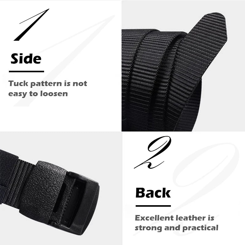 TacticalPro: Heavy-Duty Automatic Buckle Nylon Belt – Your Ultimate Adventure Companion!