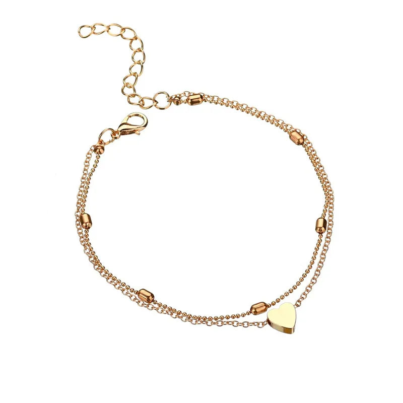 HeartCharm: Adorable Simple Heart Anklet – The Perfect Gift for Every Occasion!