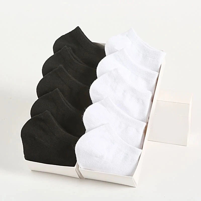 5/10 /20/30 Pairs Unisex Casual Plain Color Boat Socks Thin Breathable Comfy Anti Odor Sweat-absorbing Ankle Socks For Men Women - Surpriseshopper.com