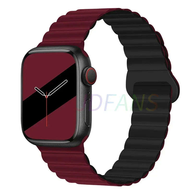 Magnetic Strap For Apple Watch Bands 45mm 38mm 49mm 40mm 42mm 41mm Silicone Sport Bracelet iWatch Series ultra 9 6 5 7 8 se 44mm - Surpriseshopper.com