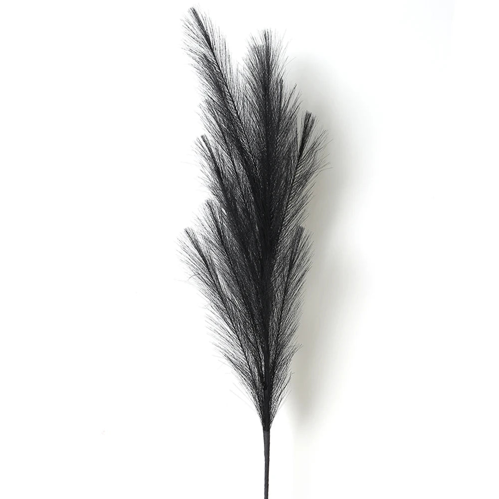 1Pcs Faux Pampas Grass Decor Plume Grass Artificial Phragmites australis Vase Decorations Fake Reeds Plants Everlasting Flowers