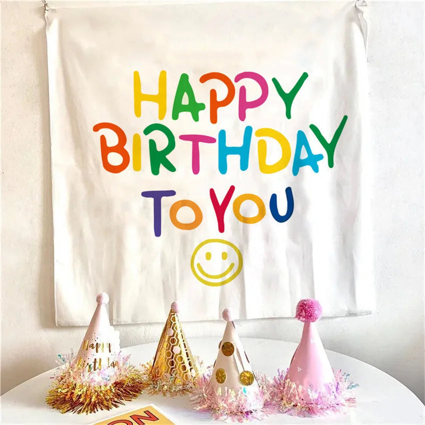 PartyPop: Kawaii Birthday Celebration Tapestry