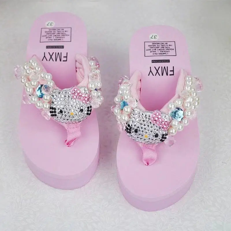 Kitty Comfort: Y2K Platform Beach Slides