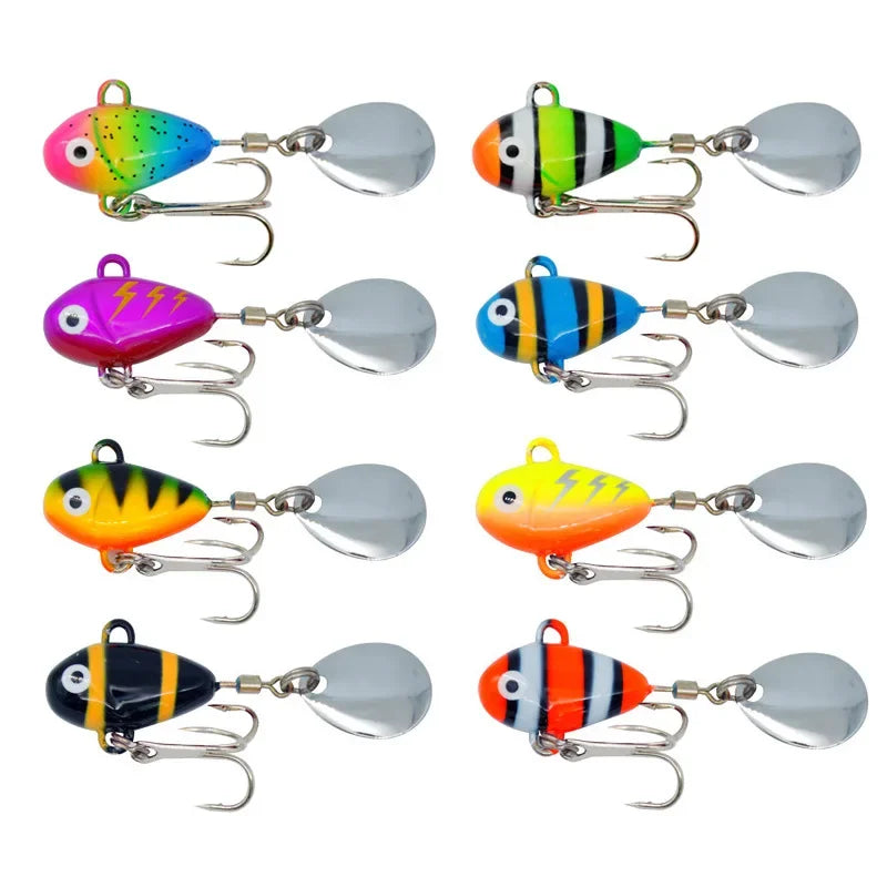 ALASICKA 1PCS VibeMaster: 10g Mini Metal Fishing Lure with Spoon Sinking Bait