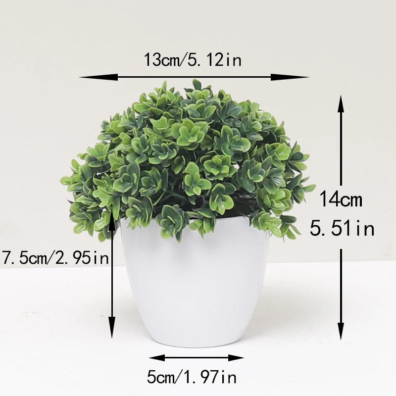 Artificial Plants Small Bonsai Tree Pot Fake Flowers Potted Ornaments For Vase Home Room Table Wedding Decoration Garden Decor