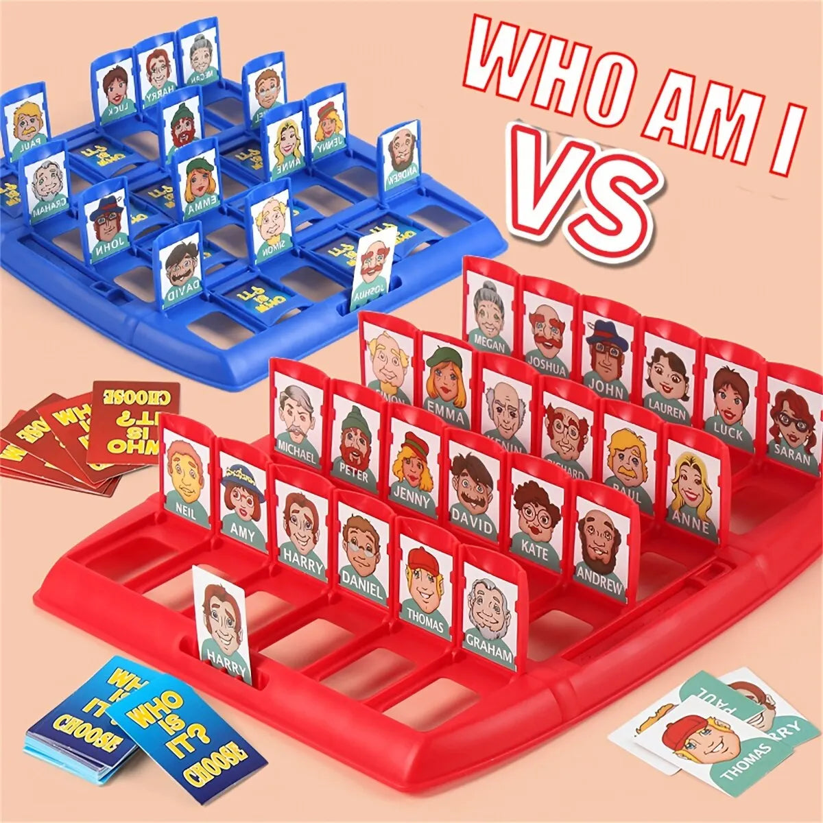 Guess Who I Am Puzzle Game Two Person Interactive Portable Tray Puzzle Board Game Suitable for Children