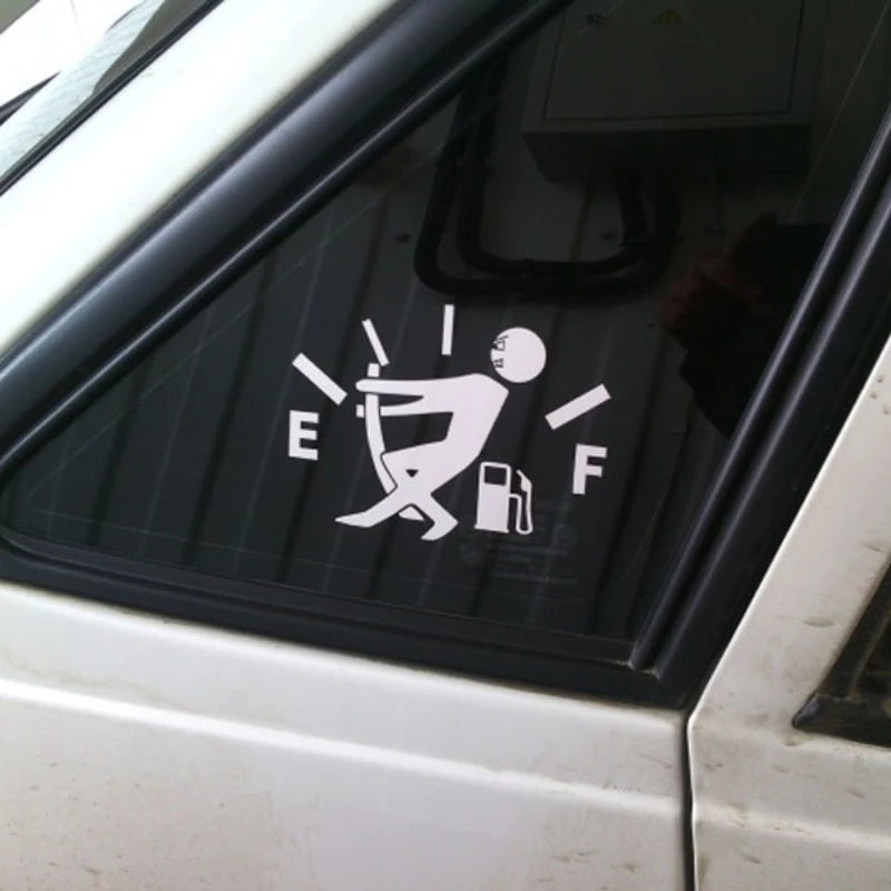 Fuel Tank Cap Sticker, Personalized Car Sticker, Funny Fuel Explosion Gauge Sticker, Low Fuel Level Reflective Sticker