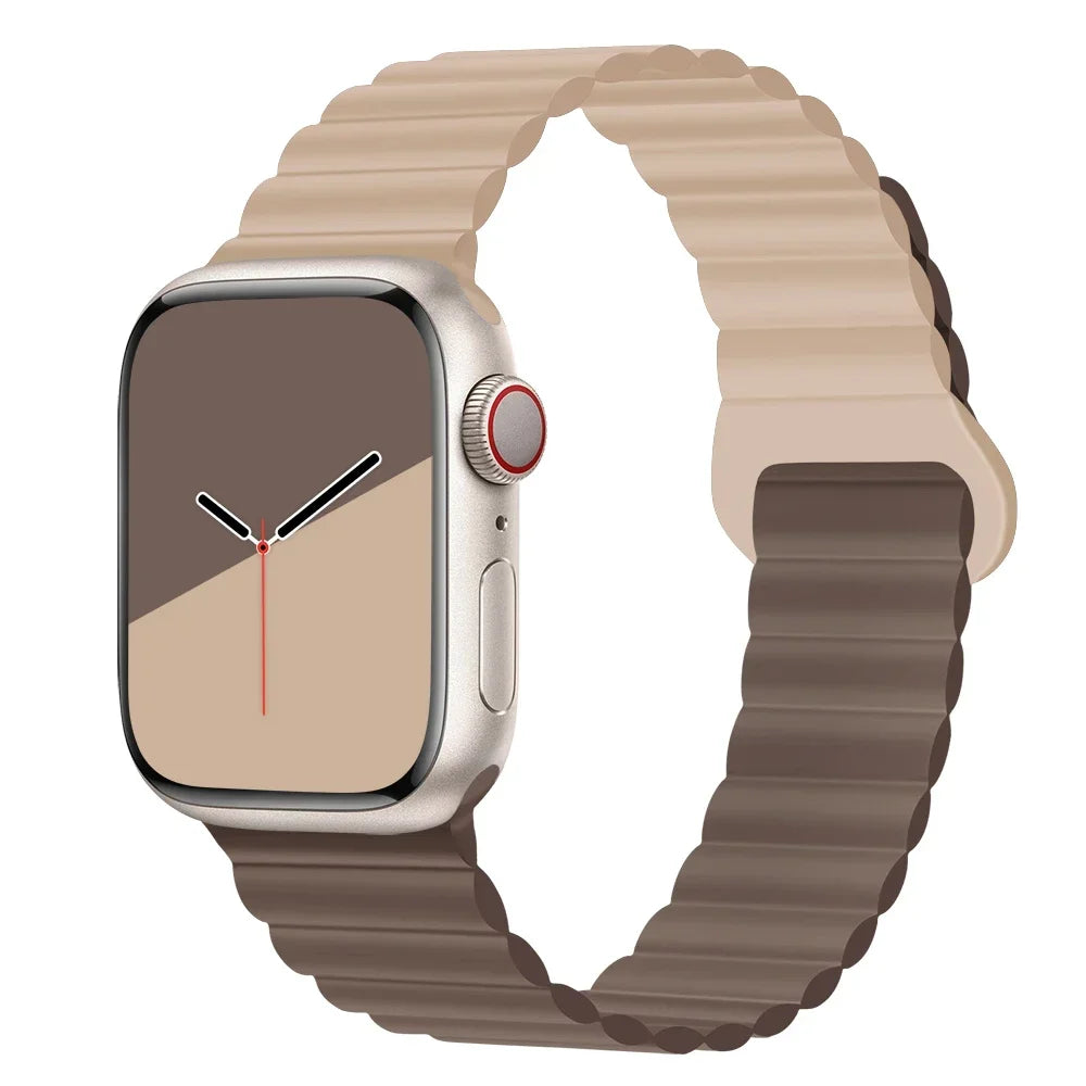 Magnetic Strap For Apple Watch Bands 45mm 38mm 49mm 40mm 42mm 41mm Silicone Sport Bracelet iWatch Series ultra 9 6 5 7 8 se 44mm - Surpriseshopper.com