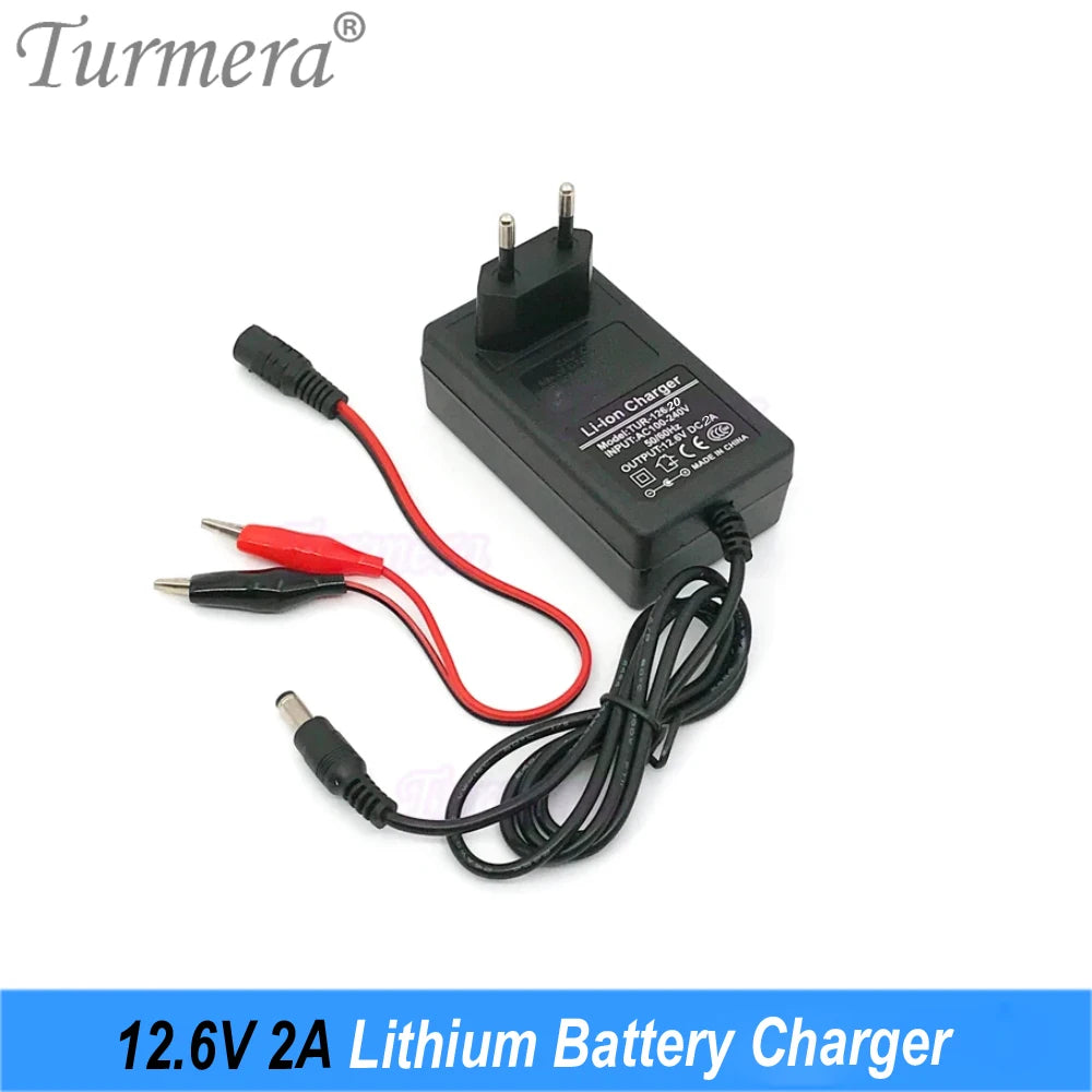 Turmera 12.6V 16.8V 21V 25V 2A 1.3A 1A 18650 Lithium Battery Charger DC5.5*2.1MM for 3S-6S 12V -25V Screwdriver Battery Pack Use