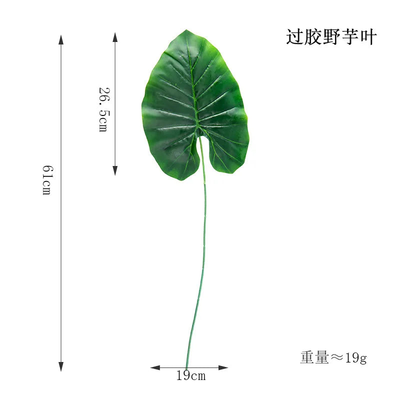 Artificial Tropical Monstera Kwai Palm Tree Leaves Home Garden Decoration Fake Plants Photography Background plante artificielle