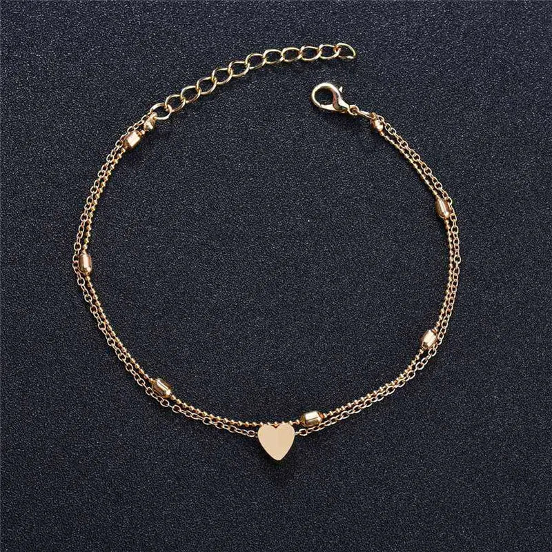 HeartCharm: Adorable Simple Heart Anklet – The Perfect Gift for Every Occasion!