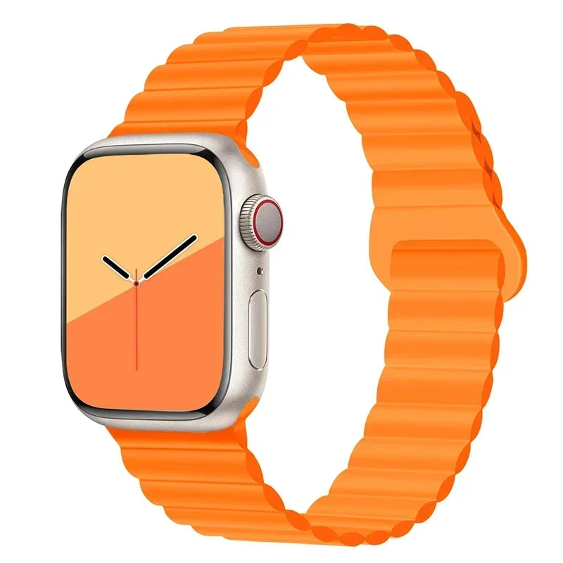 Magnetic Strap For Apple Watch Bands 45mm 38mm 49mm 40mm 42mm 41mm Silicone Sport Bracelet iWatch Series ultra 9 6 5 7 8 se 44mm - Surpriseshopper.com