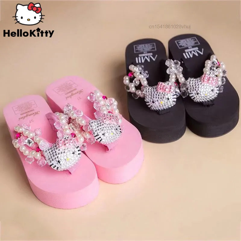 Kitty Comfort: Y2K Platform Beach Slides