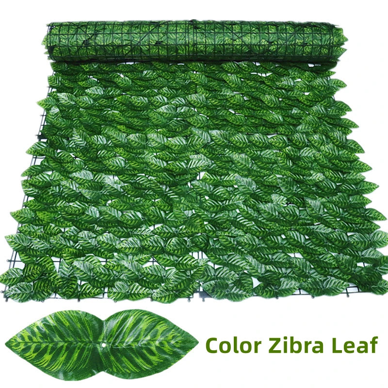 Artificial Leaf Fence Panels 4/3/2/1m Long  Faux Ivy Hedge Fake Leaves Privacy Fence  Garden Fence Balcony Terrace Patio Screen