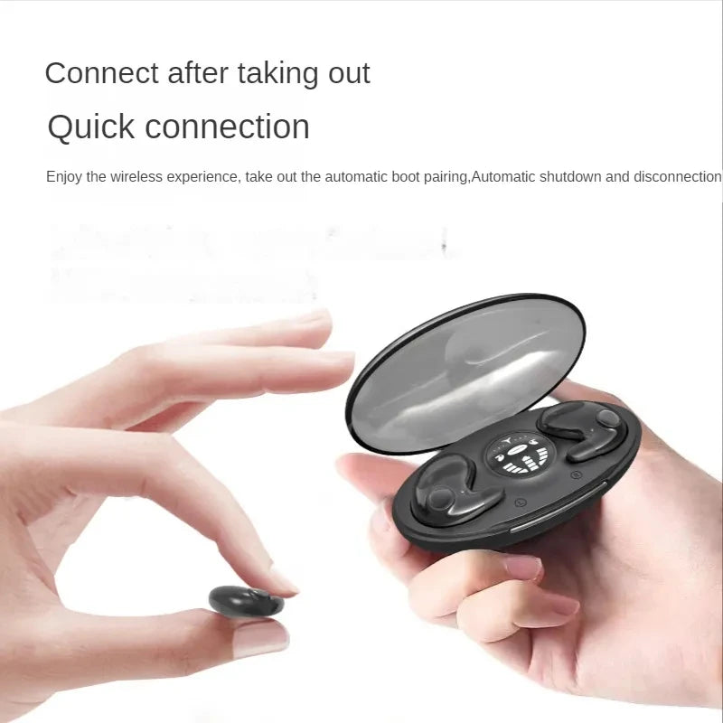 Invisible Sleep Wireless Earphone TWS Bluetooth 5.3 Headphones Hidden Earbuds IPX5 Waterproof Noise Reduction Sports Headset