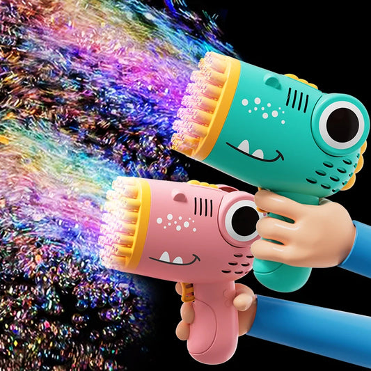 40 Hole Dinosaur Bubble Handheld Bubble Machine, Electric Bubble Gun Outdoor Wedding Party Toy(without Bubble Water) - Surpriseshopper.com