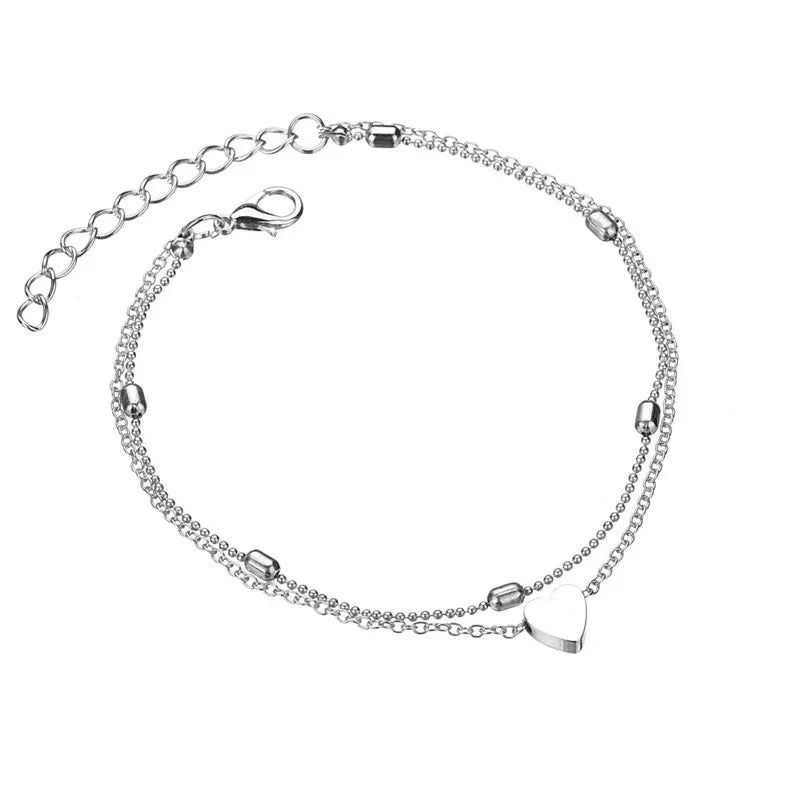 HeartCharm: Adorable Simple Heart Anklet – The Perfect Gift for Every Occasion!