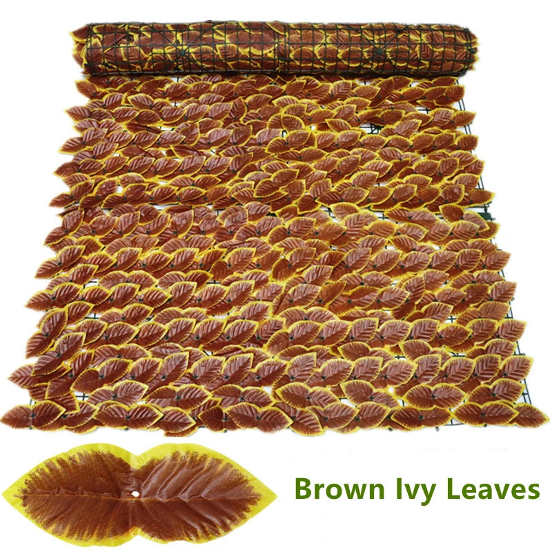 Artificial Leaf Fence Panels 4/3/2/1m Long  Faux Ivy Hedge Fake Leaves Privacy Fence  Garden Fence Balcony Terrace Patio Screen