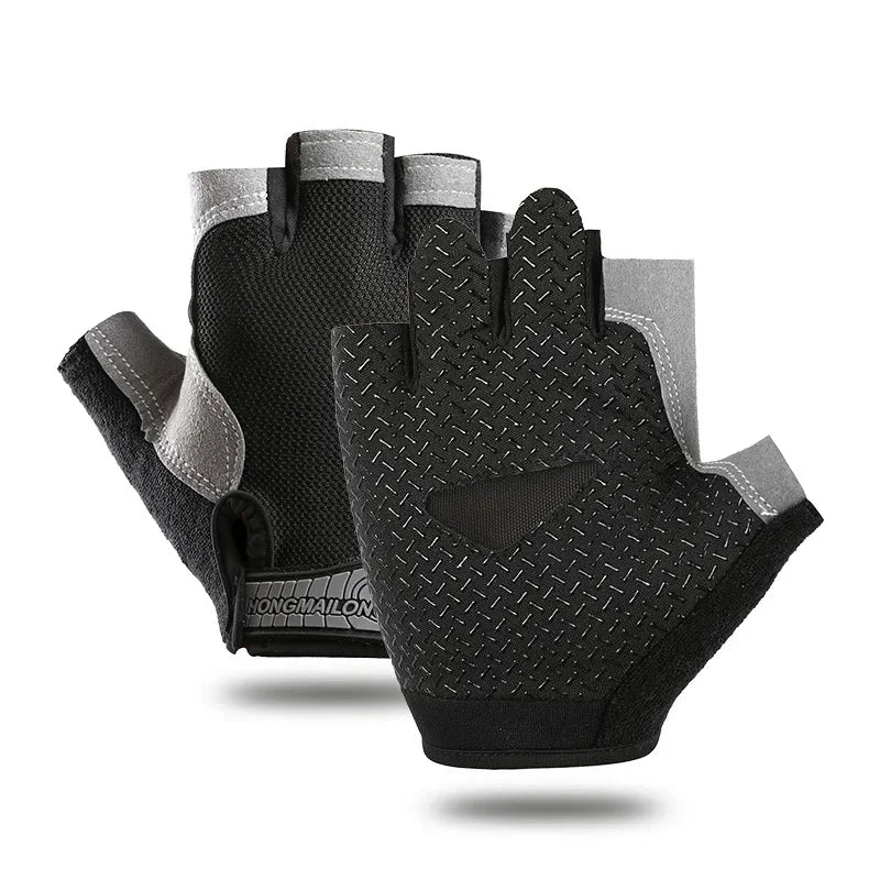 Half Finger Cycling Gloves Men Women Anti Slip Shock Breathable Summer Bicycle Gloves Fingerless Sports Gym Training Bike Gloves