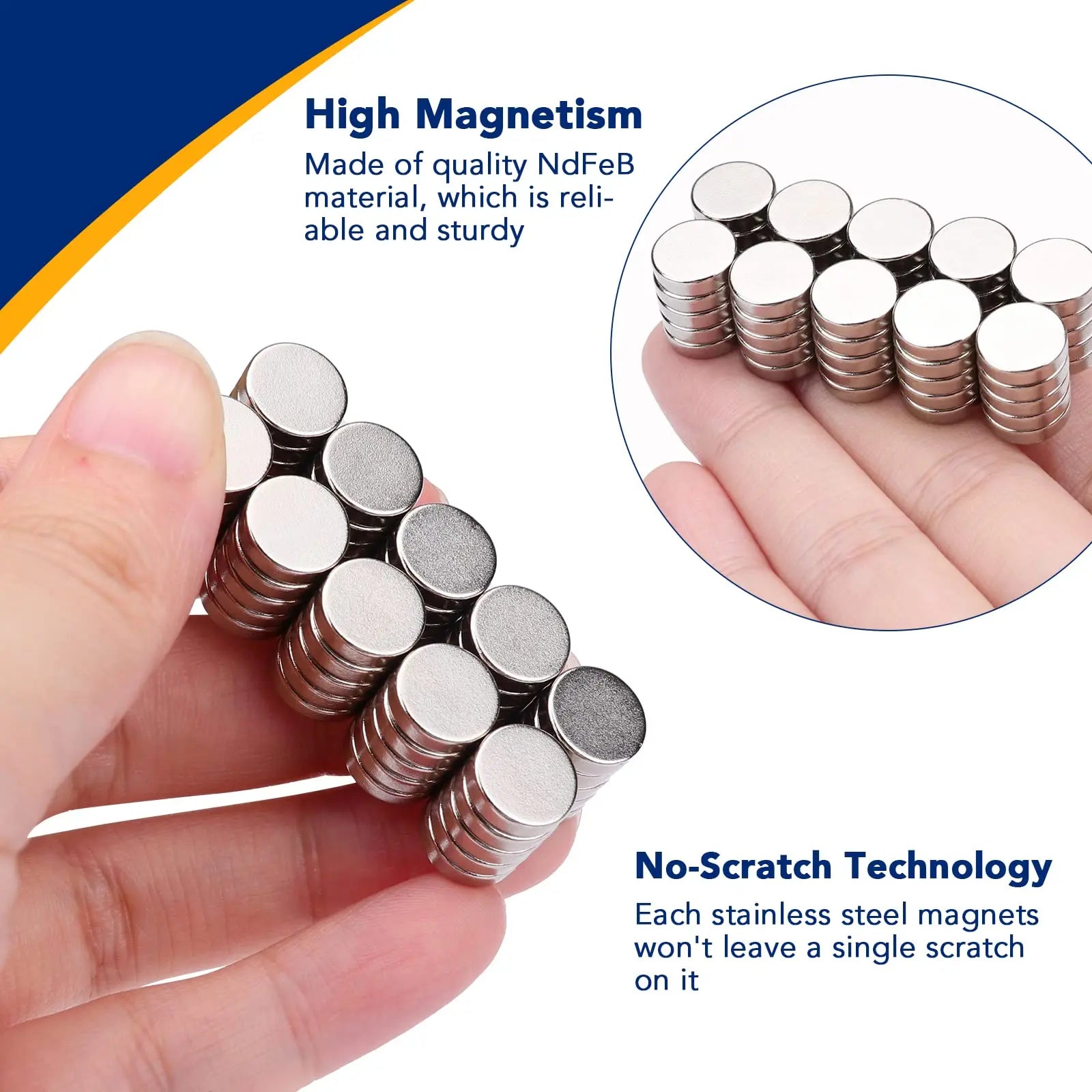 Super Strong Neodymium Disc Magnets Powerful Rare Earth Magnets for Fridge, DIY, Building, Scientific, Craft, and Office Magnets - Surpriseshopper.com