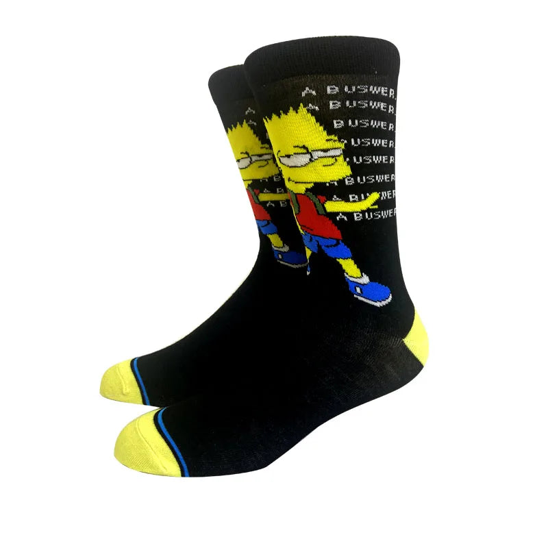 1 Pair New Anime Men Socks Long Socks Men‘s Knee-High Couples cosplay Socks Personality Hip Hop Harajuku Funny Socks for Women