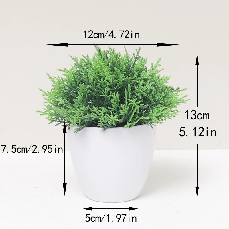 Artificial Plants Small Bonsai Tree Pot Fake Flowers Potted Ornaments For Vase Home Room Table Wedding Decoration Garden Decor