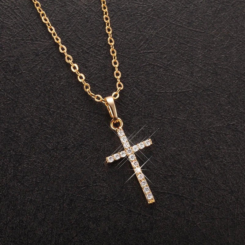 Hot Selling Jewelry Cross Pendant Necklace With Zircon Fashionable And Personalized Design Popular Hip Hop Neck Chain