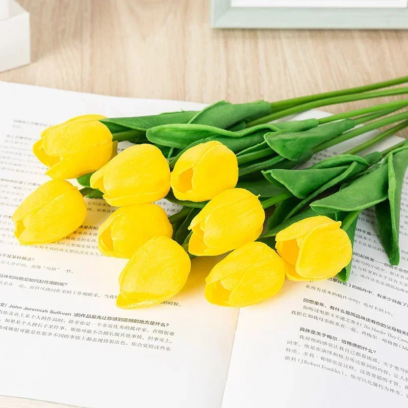 5PCS 35CM Artificial Tulip Flower Bouquet Home Garden Decoration Flowers for Wedding Ceremony Decor Mother's Day Gift Bouquet