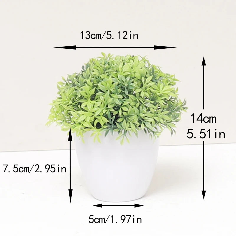 Artificial Plants Small Bonsai Tree Pot Fake Flowers Potted Ornaments For Vase Home Room Table Wedding Decoration Garden Decor